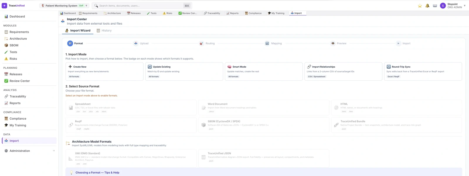 traceunified Interoperability & migration view